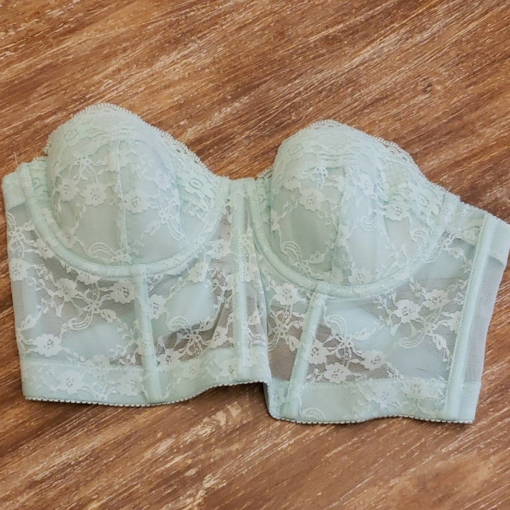 Sexy mint bralette corset